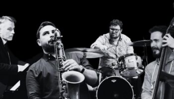 composite image of four musicians