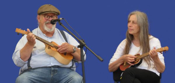 George and Christine playing Ukulele