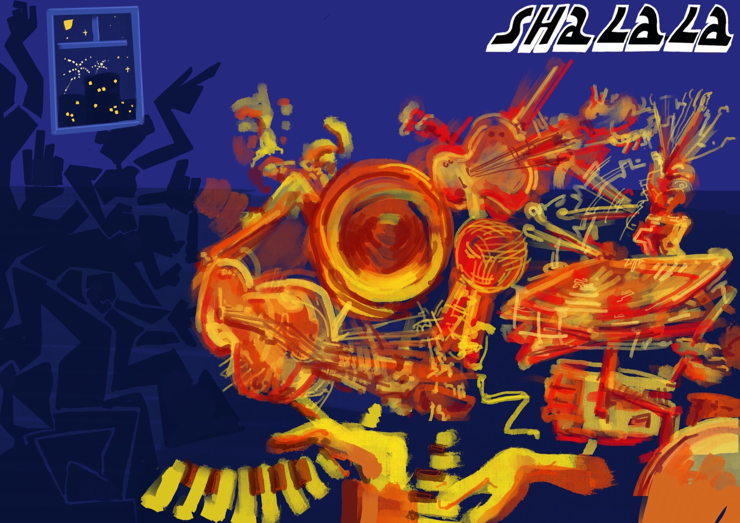 artwork of jazz/soul instruments