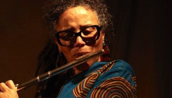 woman playing flute