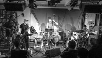 The band on stage