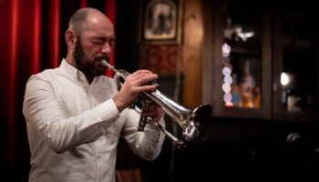 Chris playing fluglehorn