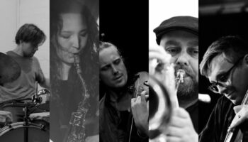composite image of five musicians